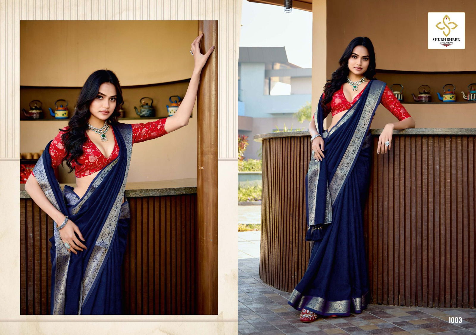 Anupriya By Shubh Shree Velvet Tusser Silk Saree Exporters In India